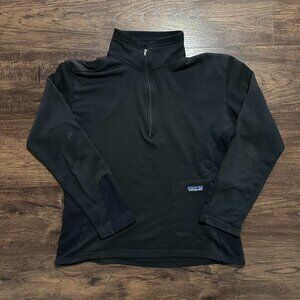 VINTAGE PATAGONIA Black Polartec Quarter Zip Fleece Made in USA - Women’s M